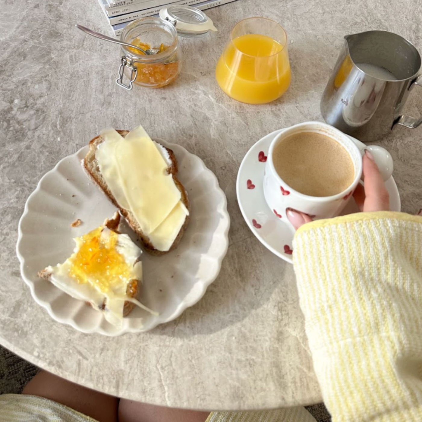 The Finca Bathrobe - Striped Lemon Yellow