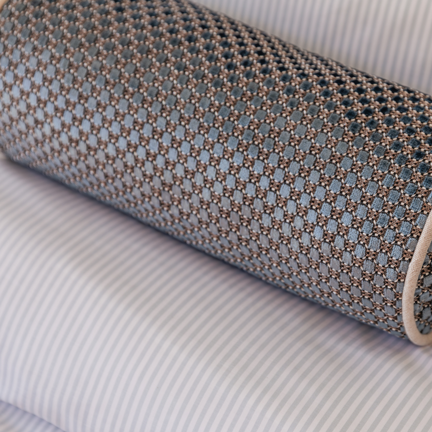 Ărngott | Klassisk percale â Striped Sky Blue