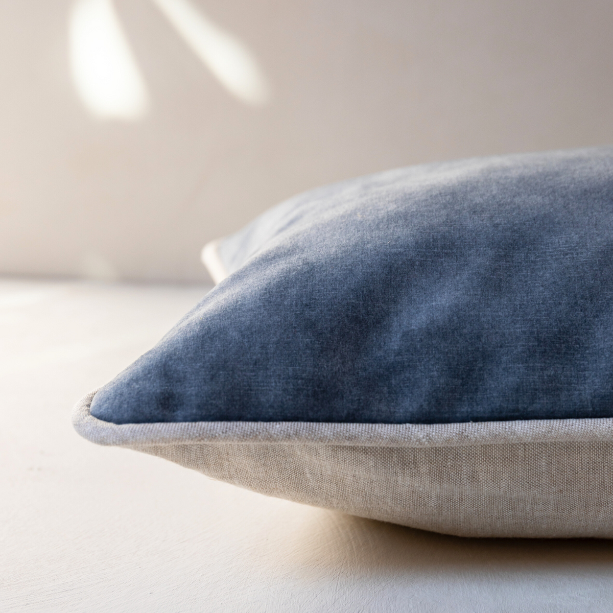 Velvet front, linen back