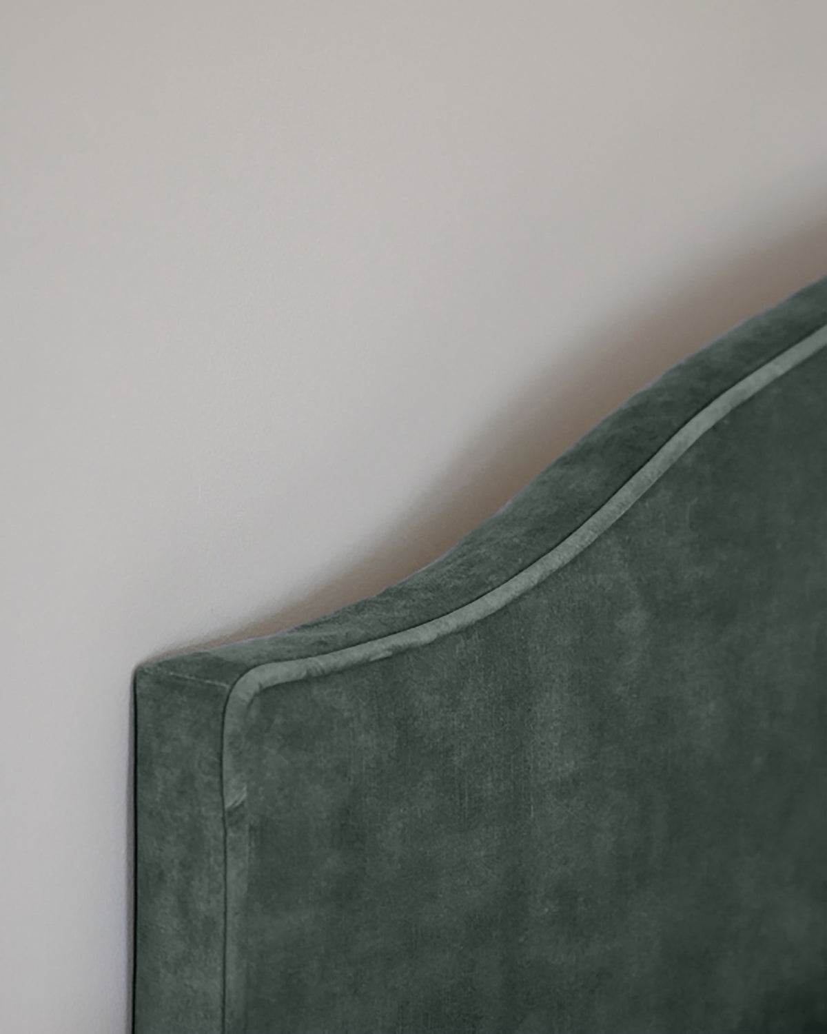 A soft, elegant headboard