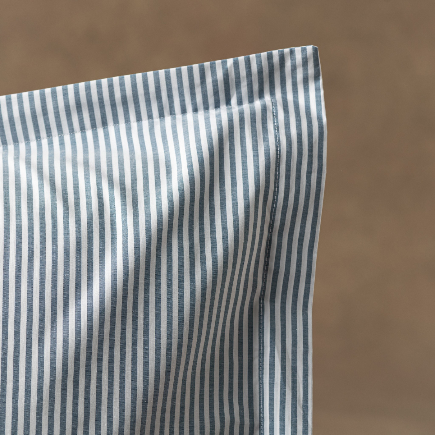 Örngott | Klassisk Percale - Striped, North Sea Blue