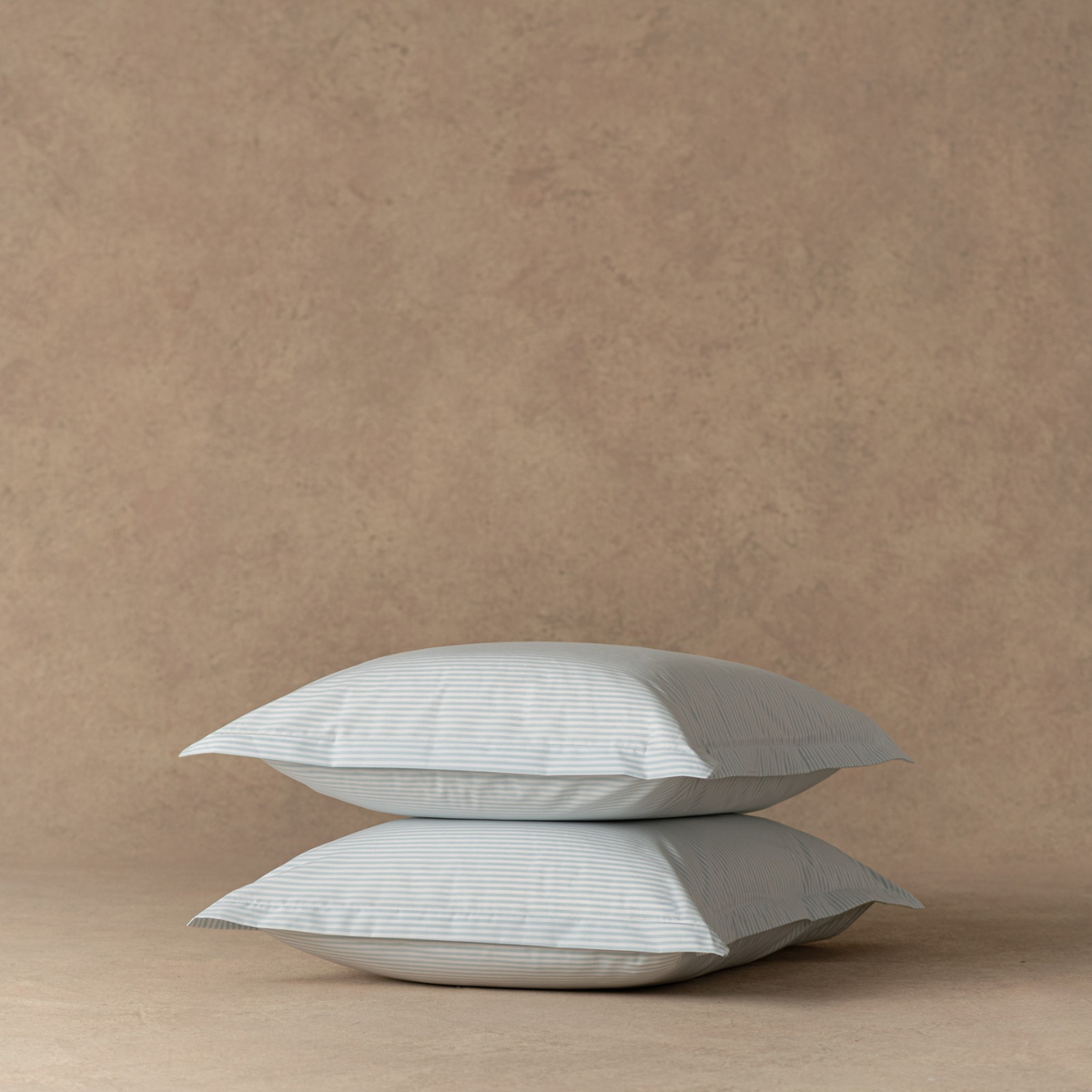 The Pillowcases | Classic Cotton Percale - Striped Sky Blue