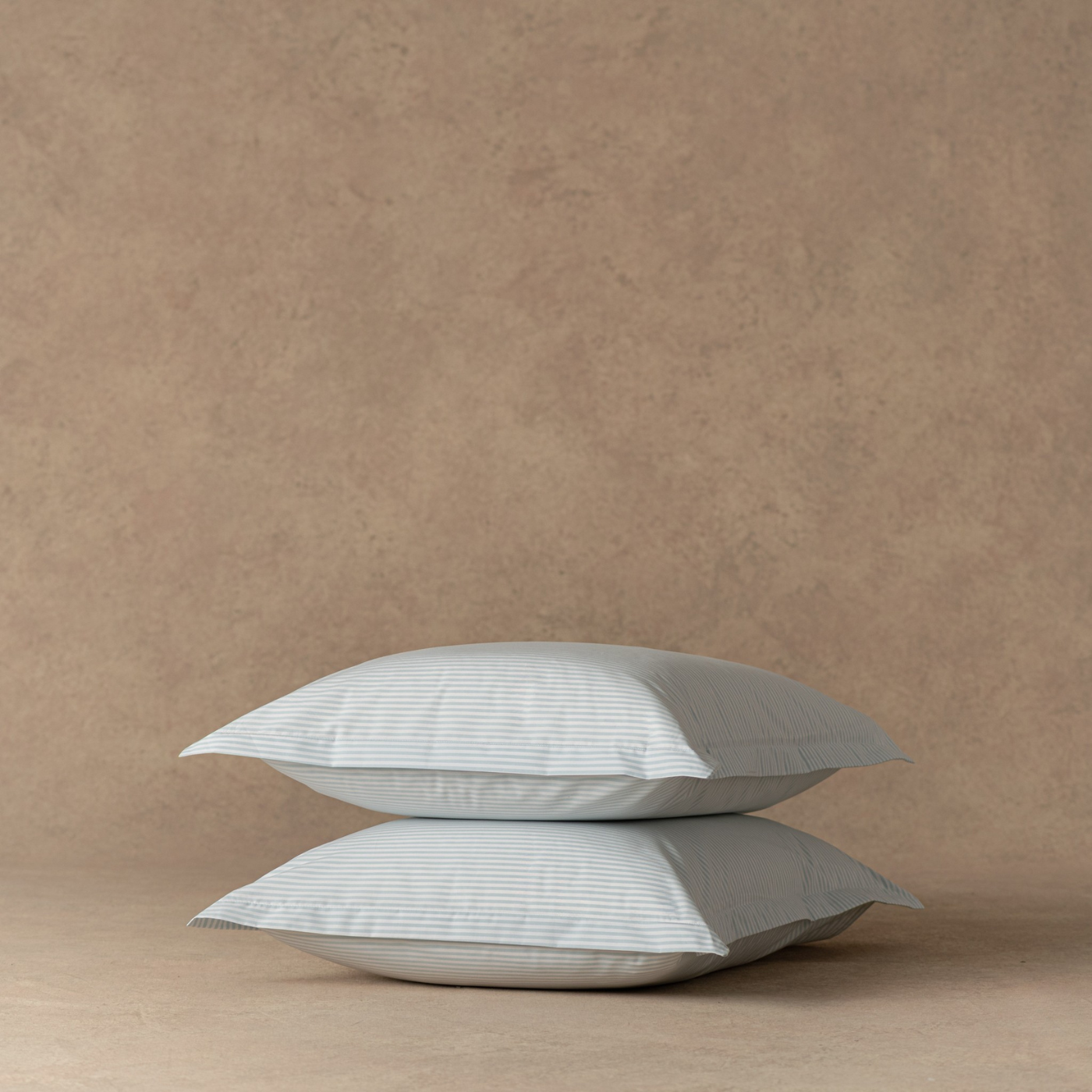 The Pillowcases | Classic Cotton Percale - Striped Sky Blue