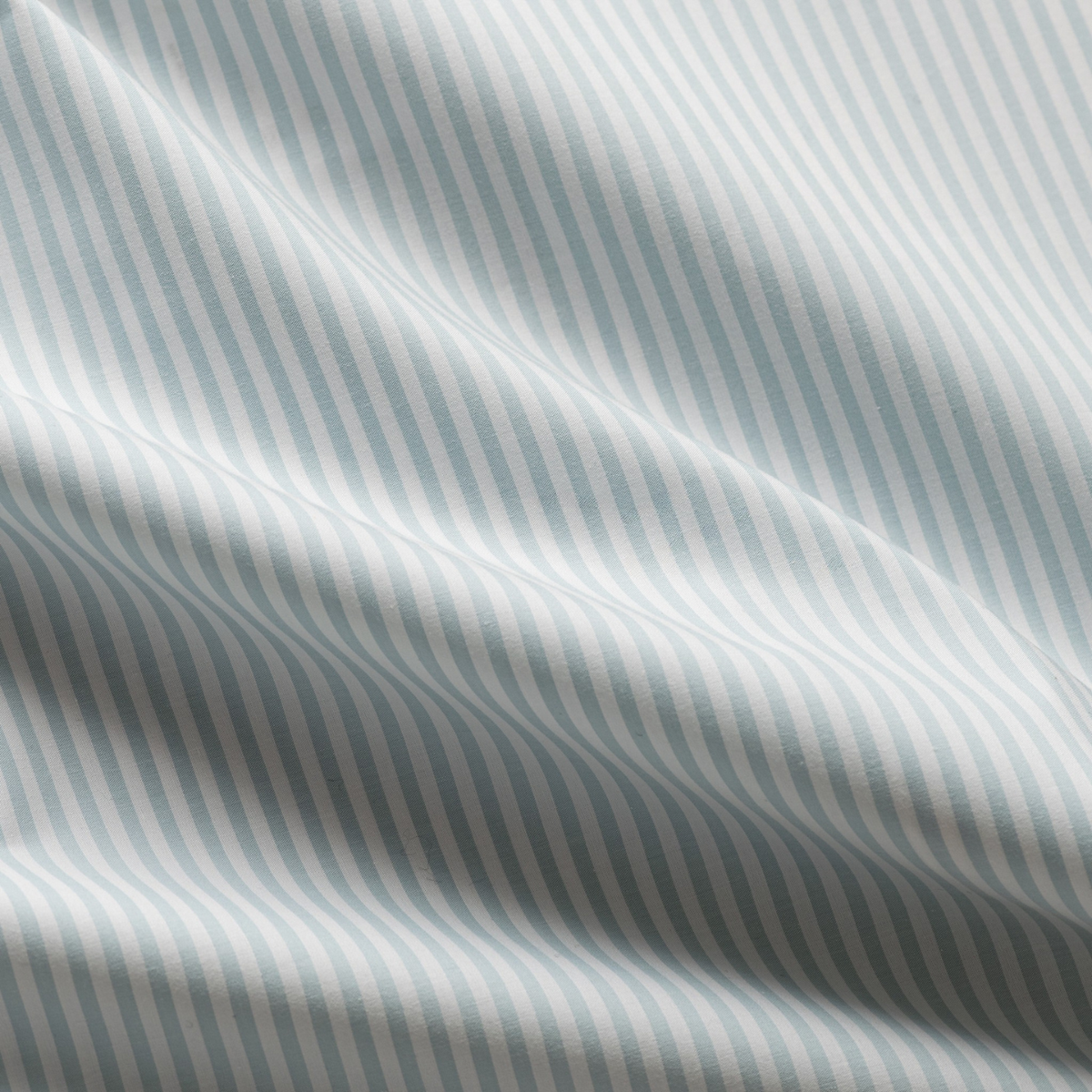 The Pillowcases | Classic Cotton Percale - Striped Sky Blue
