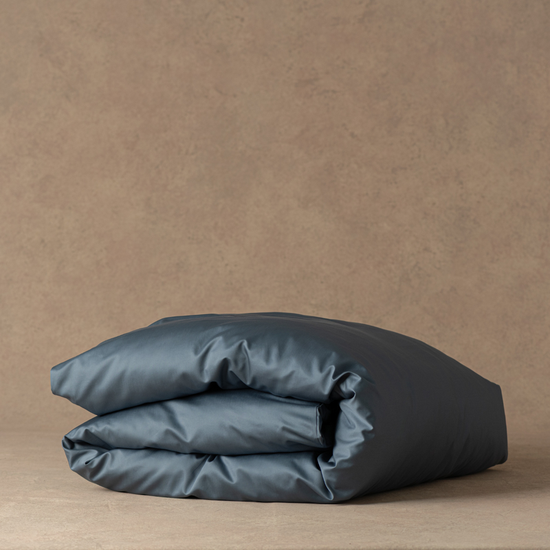 The Single Duvet Cover | Supima Sateen - North Sea Blue