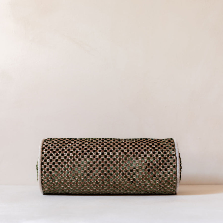 The Decorative Roll Cover Palma - Shimmering Olive Green