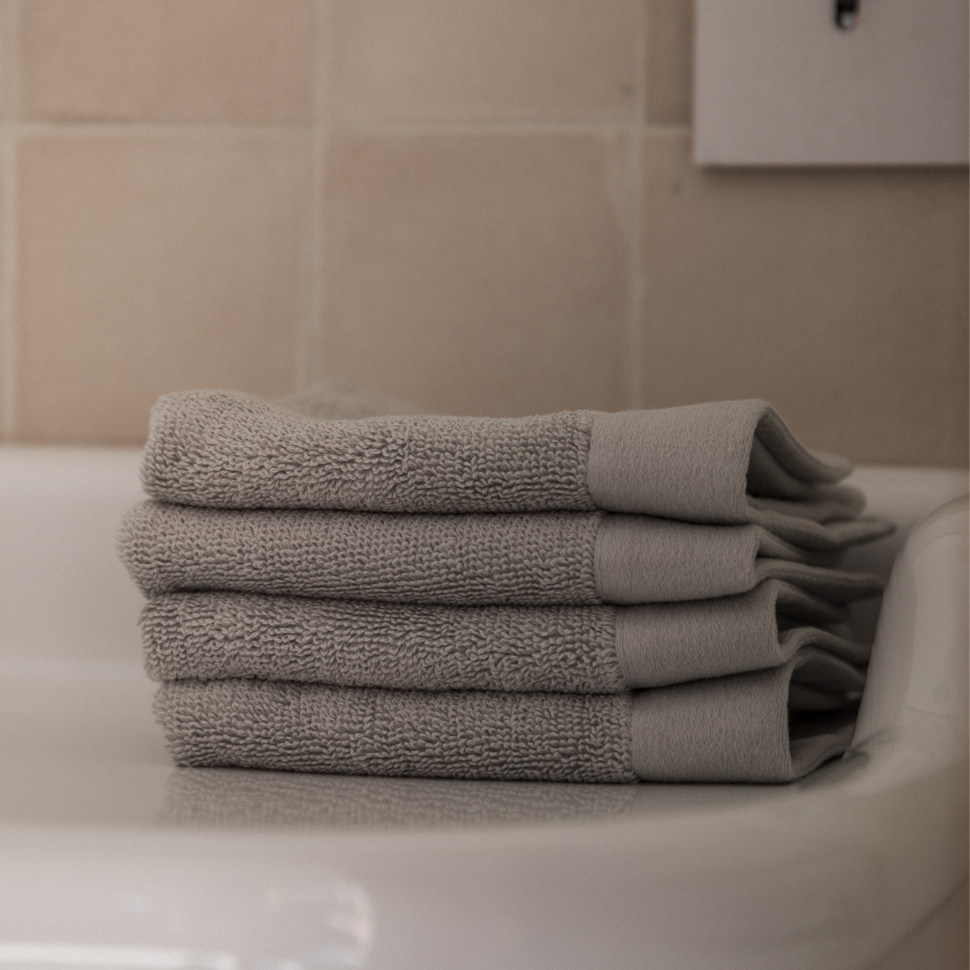 The Face Towels - Stone Grey