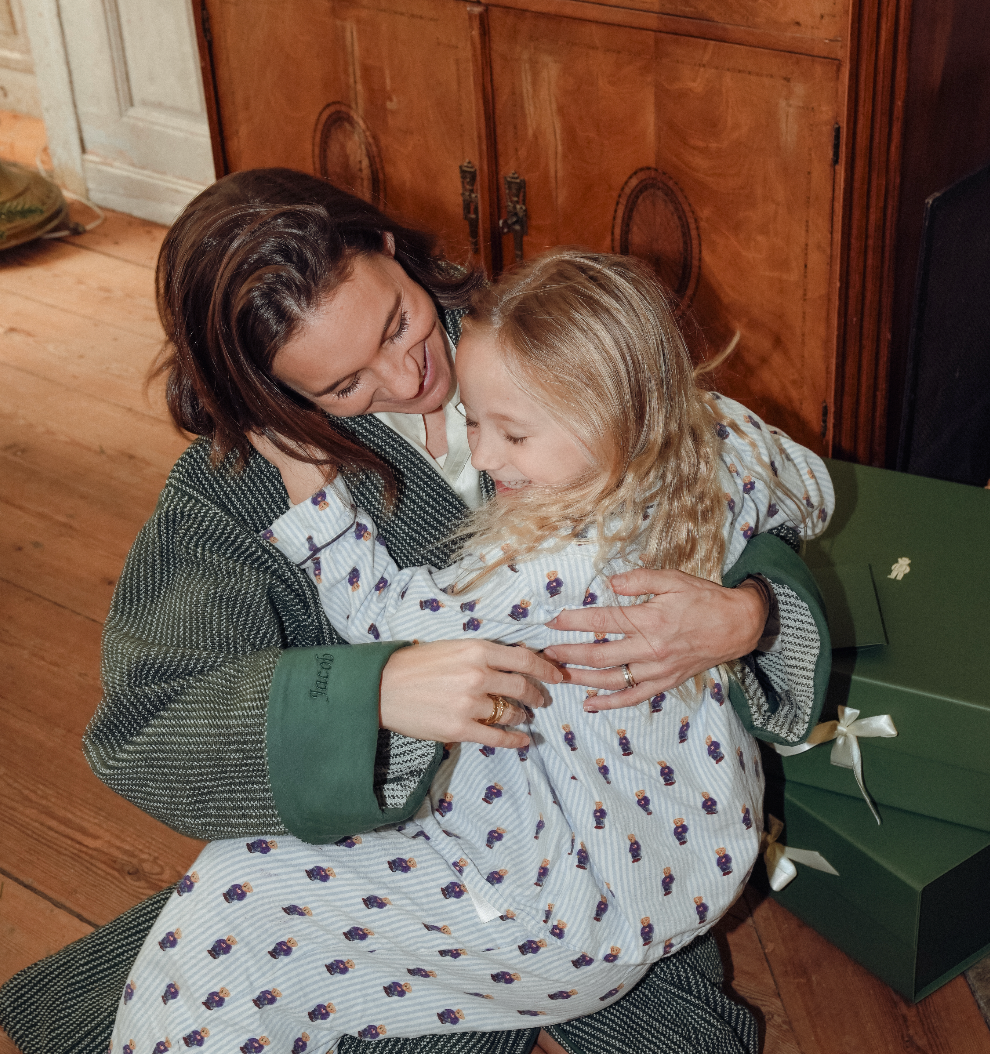 The Finca Bathrobe - Striped Juniper Green