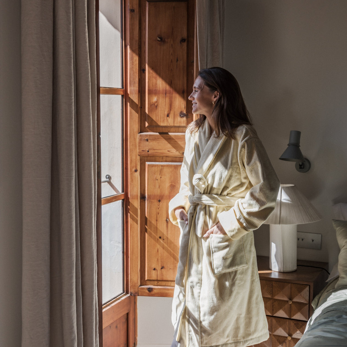2 Striped Dressing Gowns – Supima Cotton