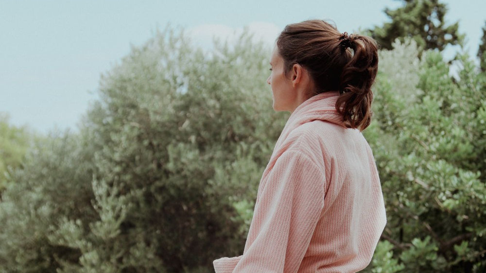 A bathrobe made for slow mornings