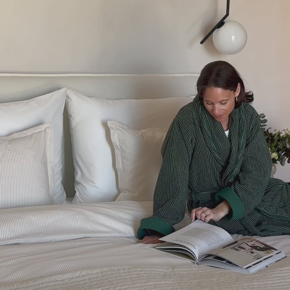 The Pillowcases | Classic Cotton Percale - Striped Beach Sand