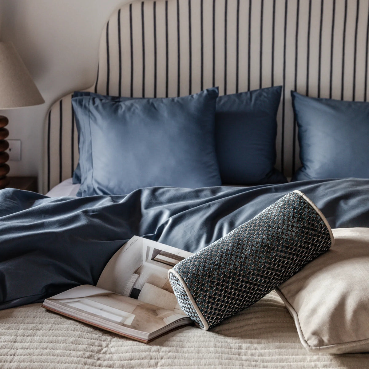 The Pillowcases | Supima Sateen - North Sea Blue