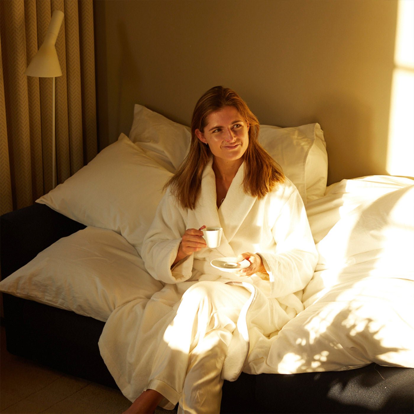 The Large Duvet Cover | Supima Sateen - Snow White - Juniper